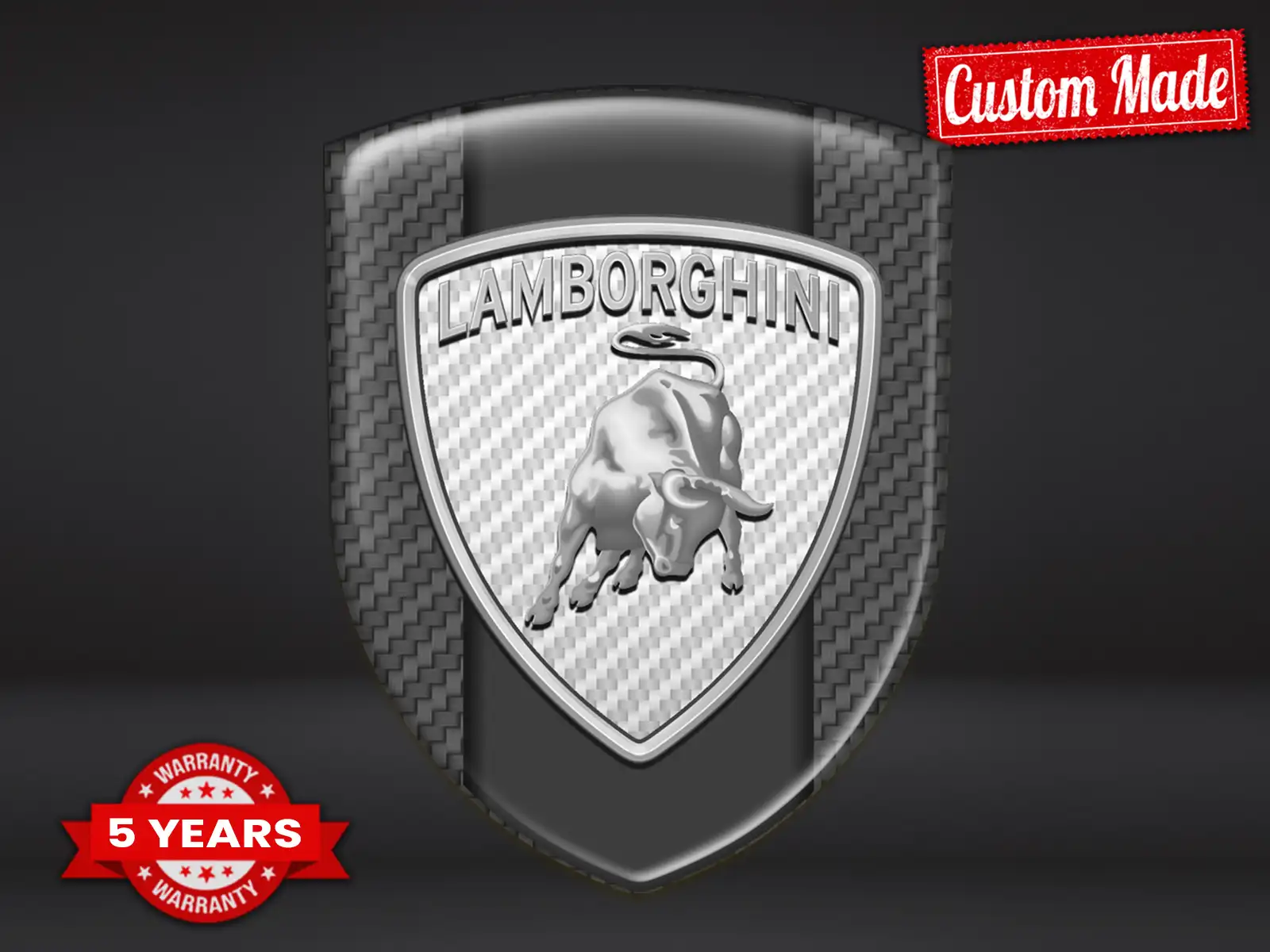 Lamborghini Doming Sticker Hochwertig Pro Anpassbar